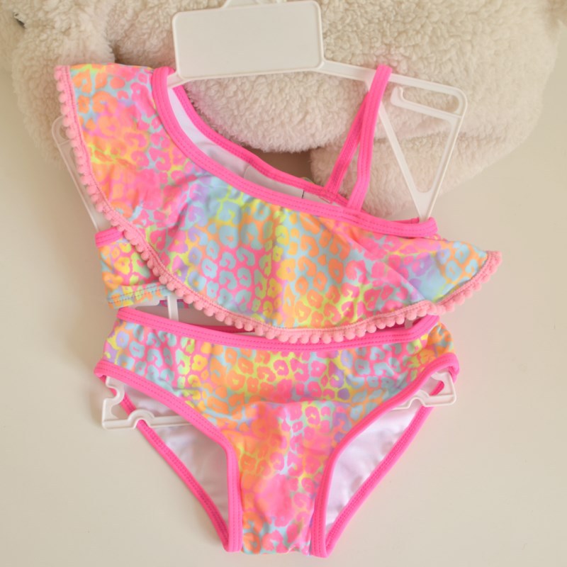 儿童泳衣宝宝婴幼儿小童红色波点可爱卡通分体泳装游泳温度度假