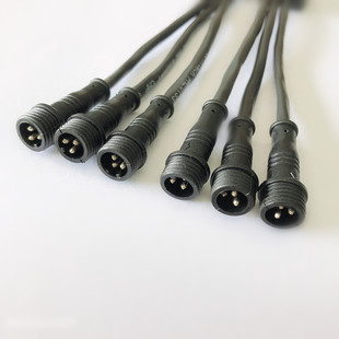 Manufacturers produce one-to-two waterproof wire LED male and female head docking waterproof wire 2-core to 8-core signal connector
