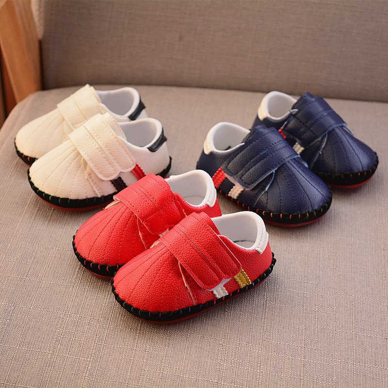 春秋婴幼儿皮鞋男娃缝包鞋宝宝学步软底地板鞋女0-1岁婴儿步前鞋