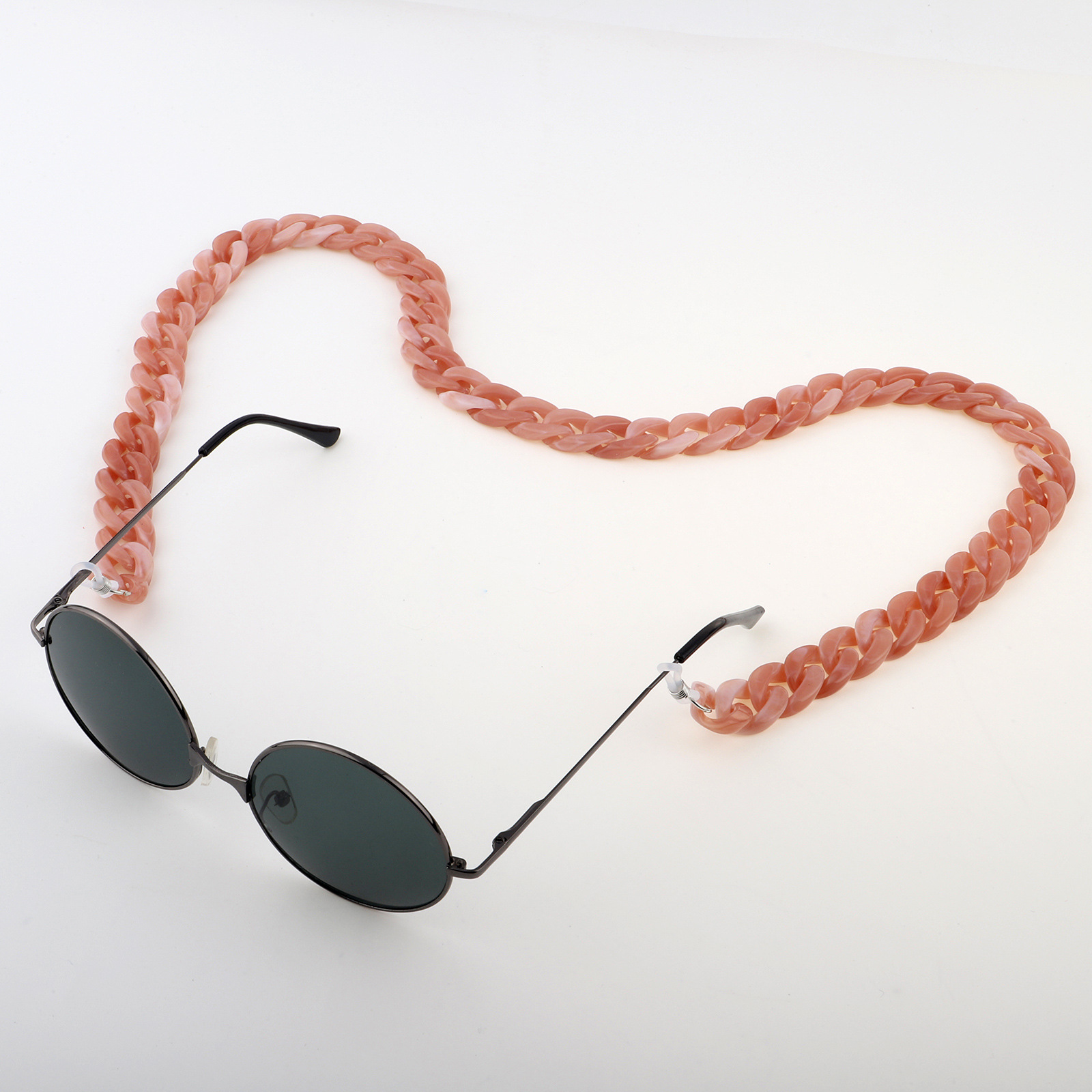 38g Weight Pink, Blue Color Fashion Acrylic Leopard Print Tortoiseshell Amber Two-color Glasses Chain 2