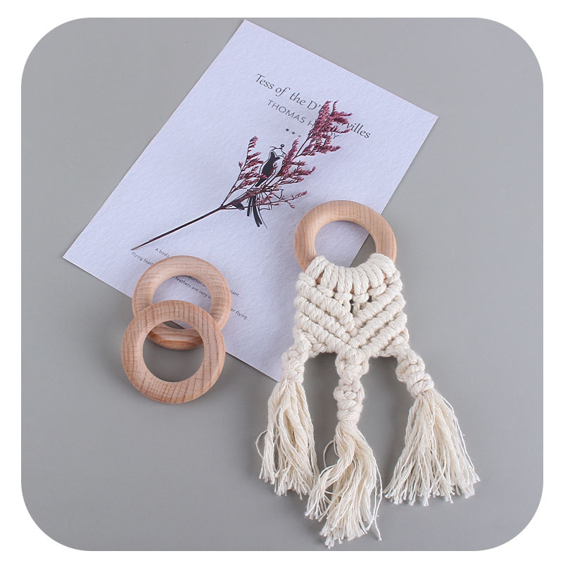 Bebé creativo juguete de haya mordedor nuevo tejido hecho a mano algodón cuerda dientes Shaper bebé dientes molienda palo