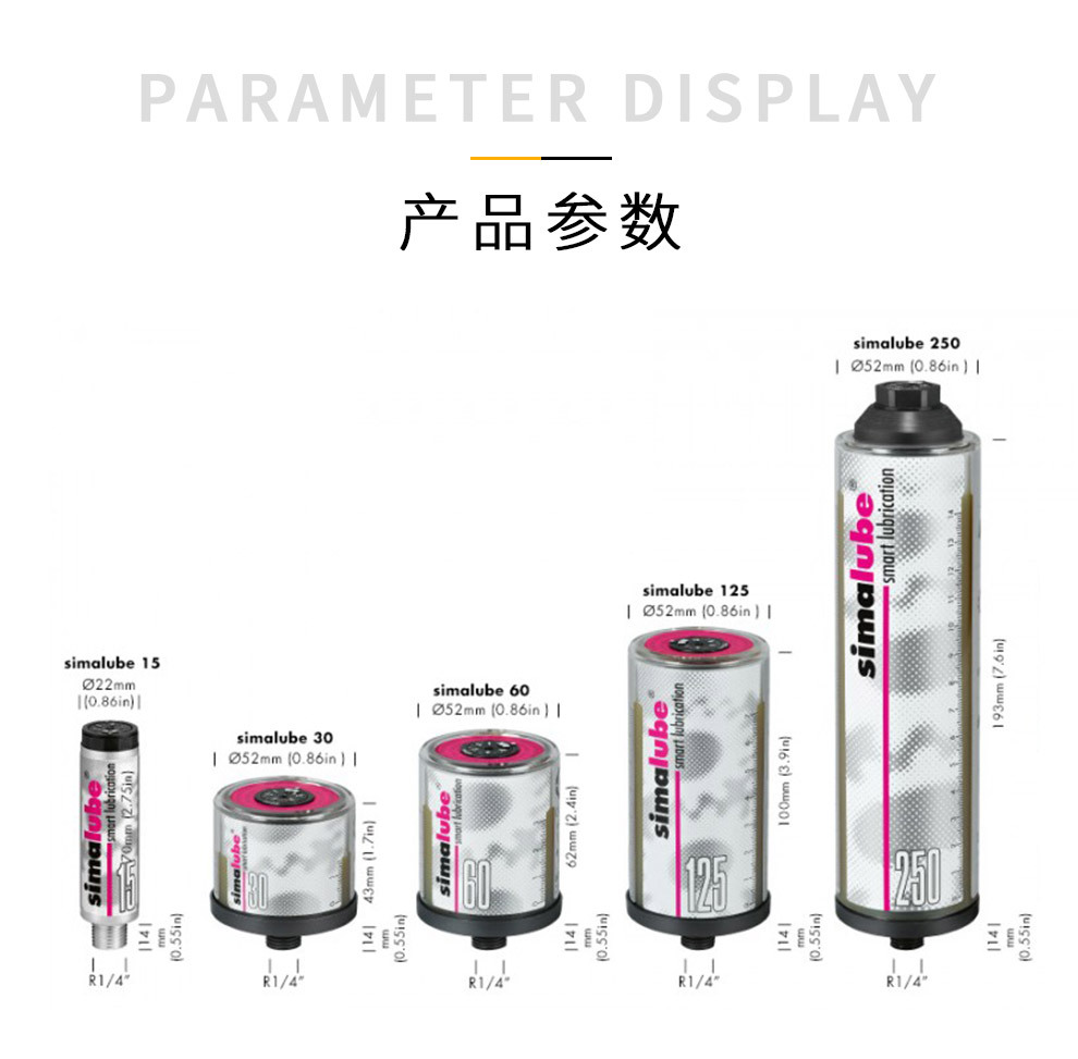 瑞 士森玛simalube 单点式轴承润滑器自动注油器  SL24-125  滚子轴承润滑小保姆示例图6