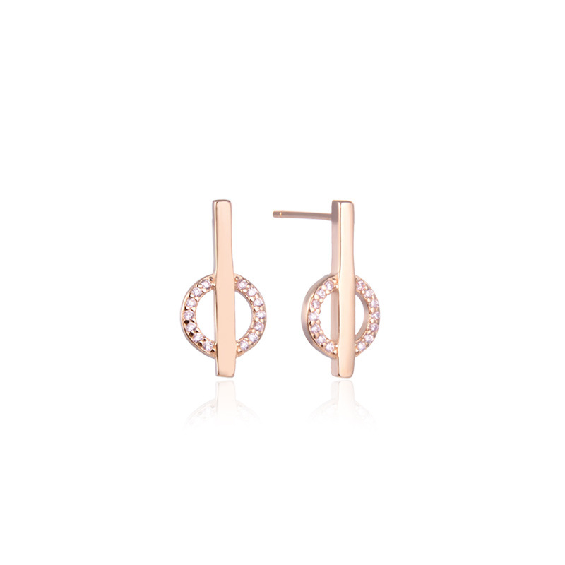 Chapado en oro rosa de diamantes s925 pendientes de plata elegante temperamento Super moda de hadas estilo Chanel pendientes femeninos pendientes de una semana