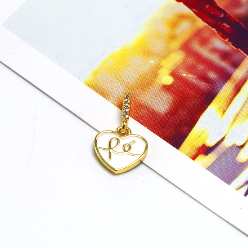 3g Weight Pendant Jewelry Making Type 11 * 19mm, 11 * 24mm Jewelry Making Size Zircon Inlay Material DIY Jewelry Accessories Classification 1 Piece Quantity Copper Material Letter, Oval, Heart Shape Pattern Enamel, Inlay Design Sweet, Simple Style Style 1 Piece 11 * 19mm 11 * 24mm Copper Zircon Letter Oval Heart Shape Pendant 2