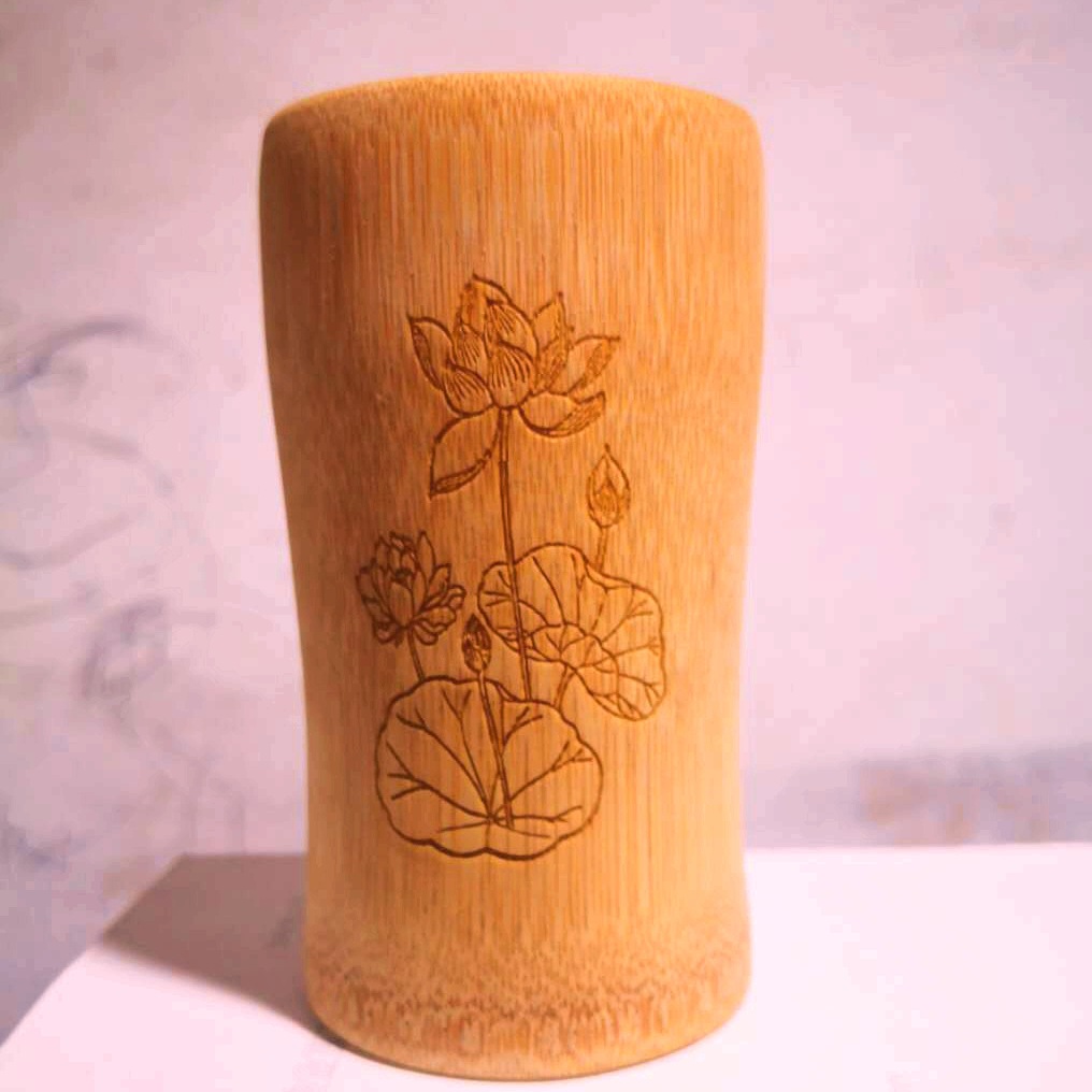 大小号碳化竹杯花瓶杯、荷花杯水杯/|ms