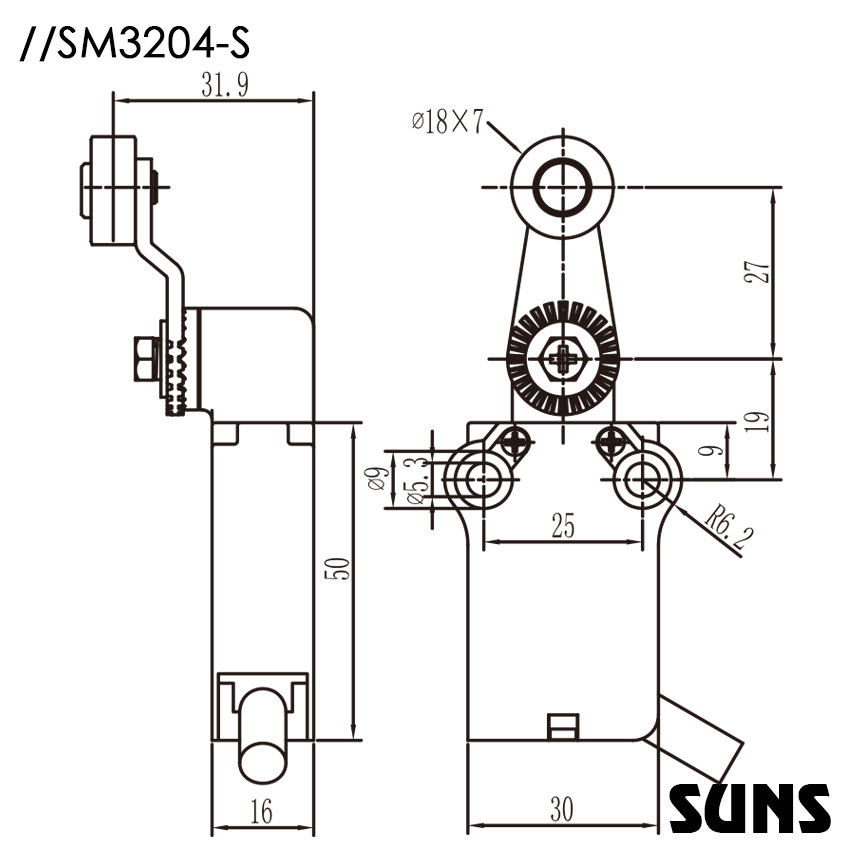 SUNSʵIP67ˮλSM3204-SP-Sȫλطʽг̿سߴͼ