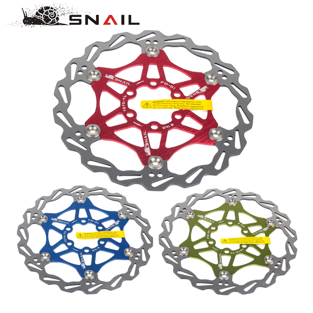 SNAIL Floating Disc Mountain Bike Brake Pads 160/180/203MM Ultra-light Six-stud Brake Disc