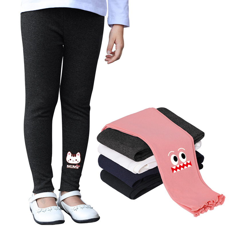 女童春秋装打底裤新款韩版洋气儿童春秋外穿宝宝裤子一件代发