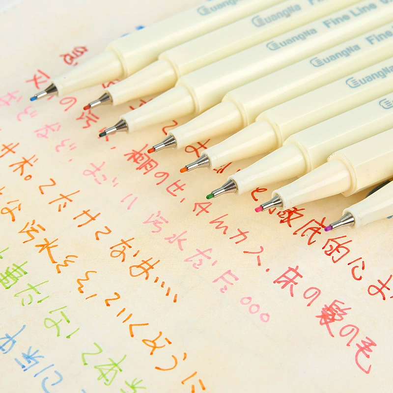 Guangna 6500 цветная ультратонкая ручка Gouxie 0,38 мм размер ручки граффити живопись на водной основе маркер 15 цветов костюм