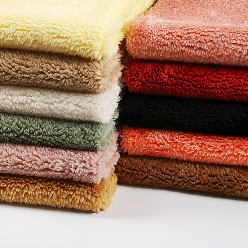 艾美丽绒布 鞋帽箱包玩具绒布 全涤超柔素色毛绒布 颗粒绒现货