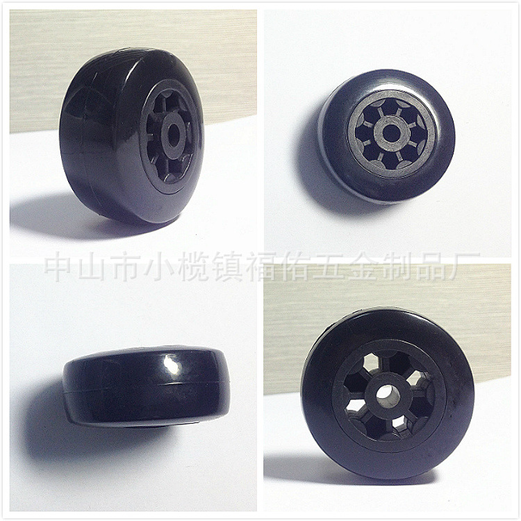 黑色PVC脚轮单轮1.5寸2寸2.5寸3寸PVC单轮子厂家直销现货量大另报
