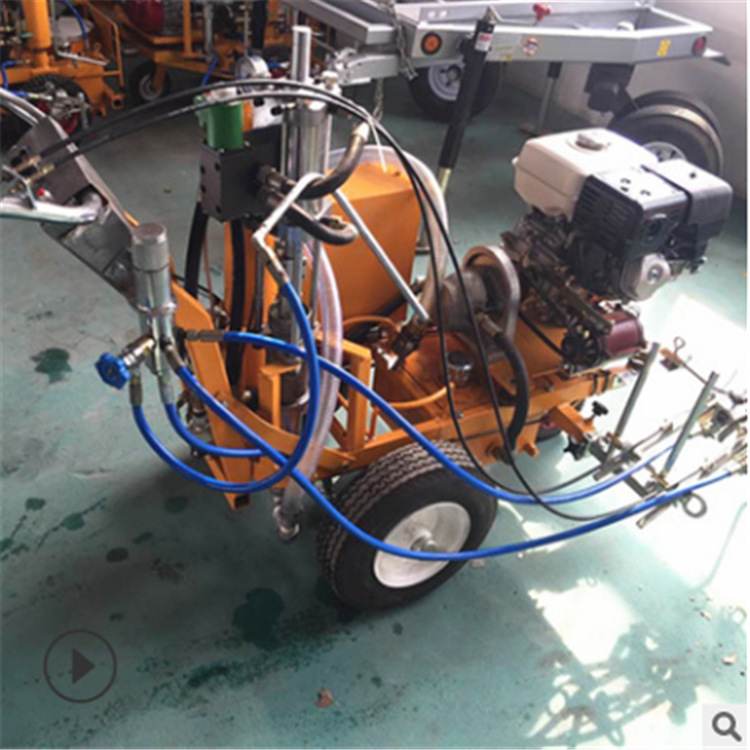 马路划线机 手推式高压无气冷喷划线机 学校 工厂均可使用