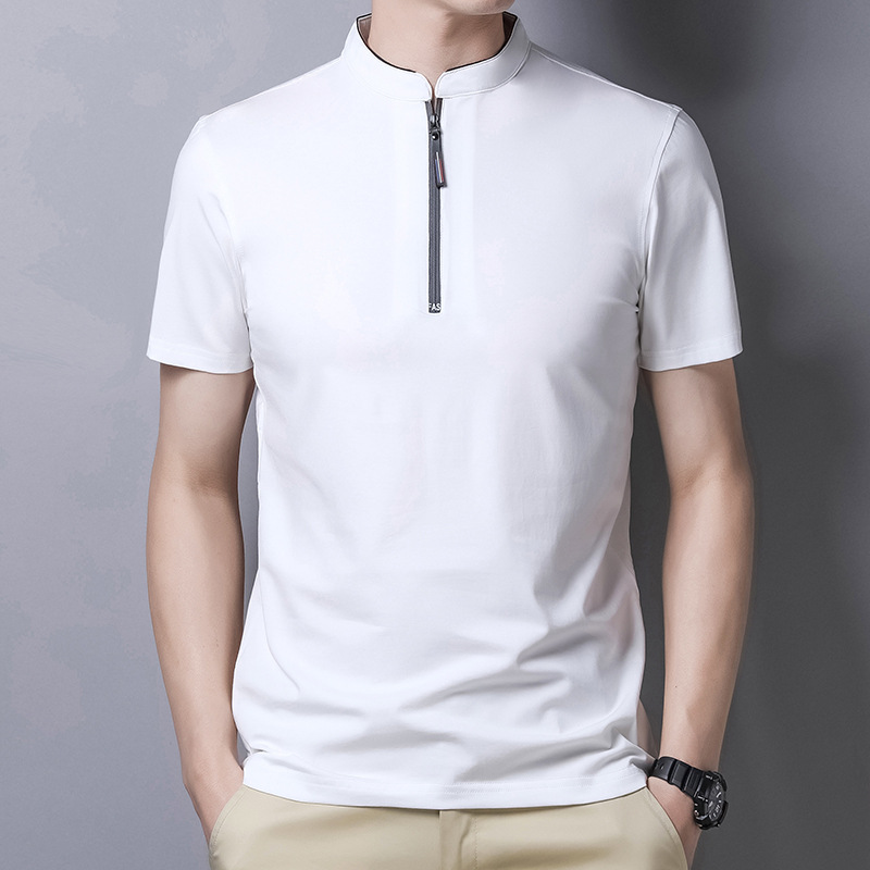 Polo homme en Soie de mûrier - Ref 3442883 Image 17