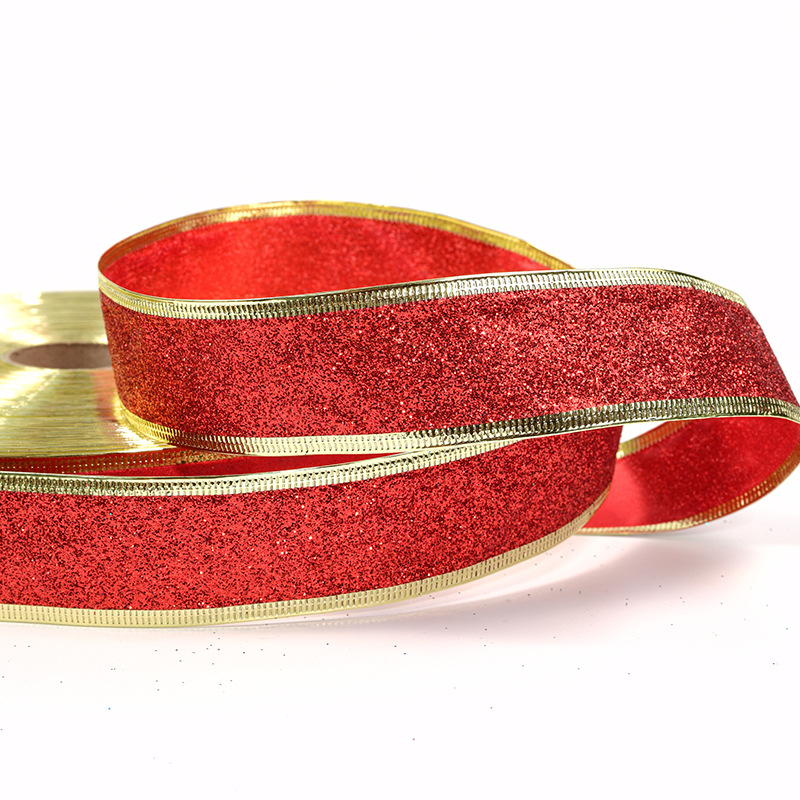 苗苗织带 圣诞节撒粉带 彩色葱粉织带蛋糕彩葱带 节日礼品包装辅料批发详情10