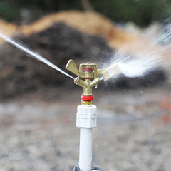 4-inch DN15 zinc alloy rotary double spray 360-degree swing arm metal nozzle for lawn, excluding tax