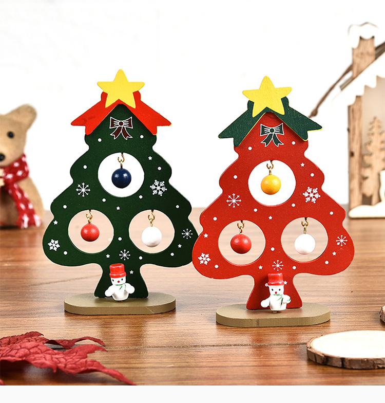 Christmas Cute Christmas Tree Wood Party Decorative Props 1 Piece display picture 1