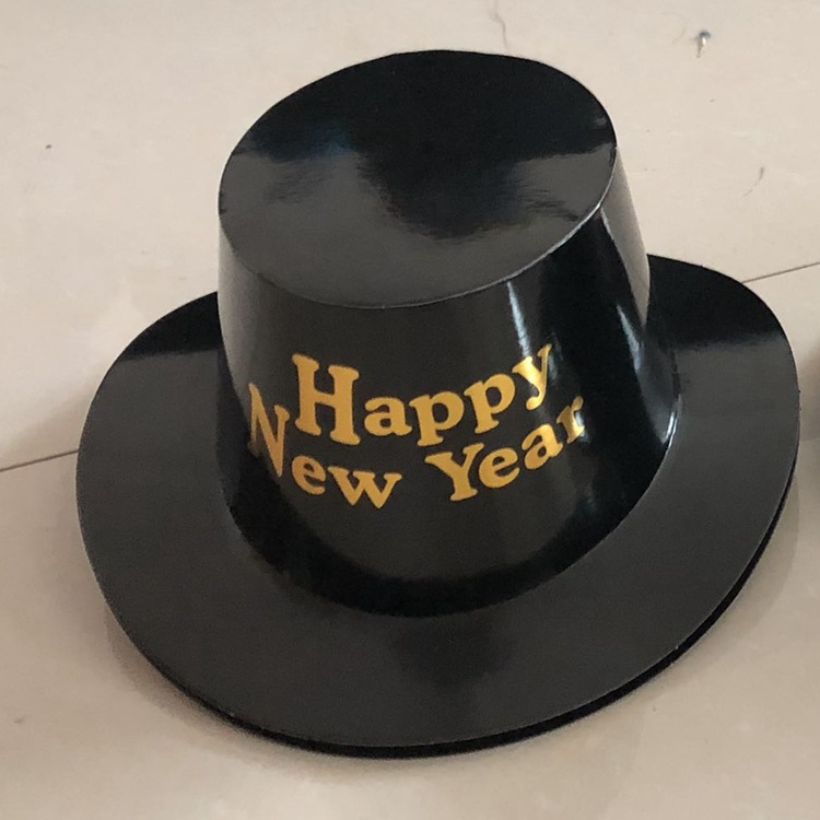 Sombreros de papel de Año Nuevo en stock HappyNewYear Party Sombreros de papel