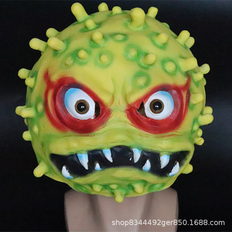 Virus máscara Halloween horror máscara sombrero divertido bola coronavirus máscara fábrica al por mayor