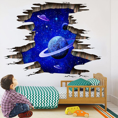 廠家跨境新款破牆星空星球牆貼地貼客廳臥室兒童房立體裝飾KS6702