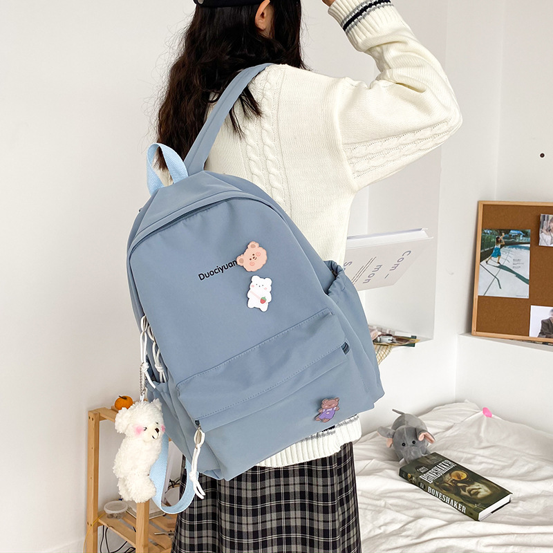 Simple Students Cute School Bag Vintage Soft Backpack display picture 97