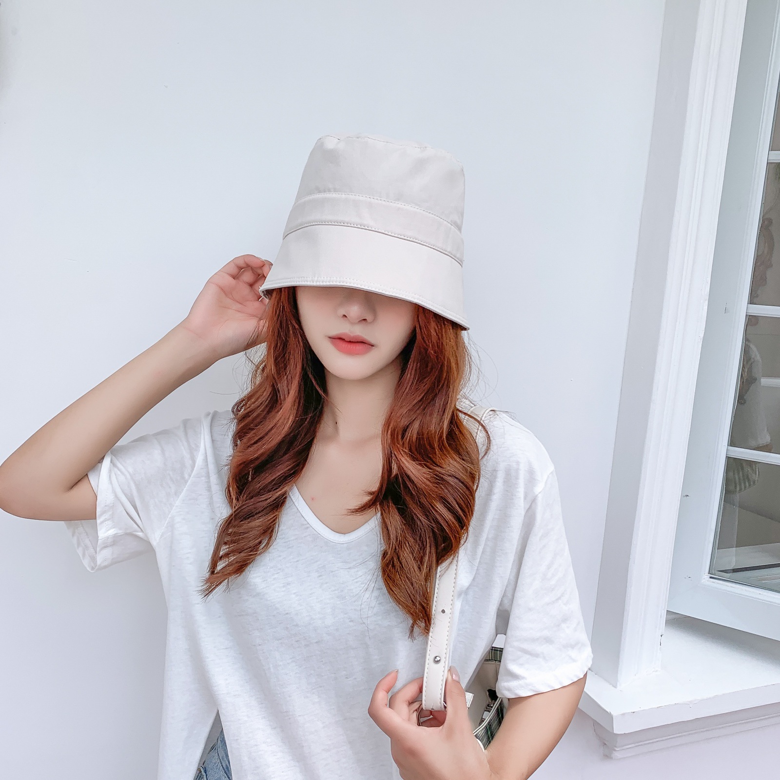 Hat Summer Fisherman Hat Bucket Japanese Solid Color Basin Hat Explosion Summer Sun Hat Wholesale Nihaojewelry display picture 14