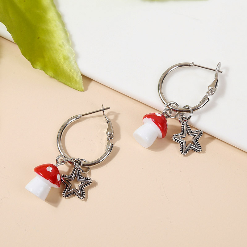 Pendientes De Estrella De Hongo Simple Bohemio display picture 4