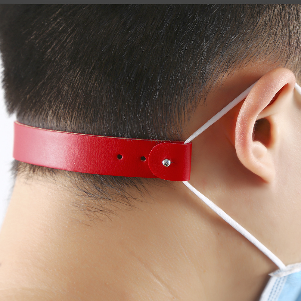 Mask Companion Anti-rein Ear Protection Artifact Leather Anti-rein with Buckle Hook Mask Rope Extension with Anti-rein Hook