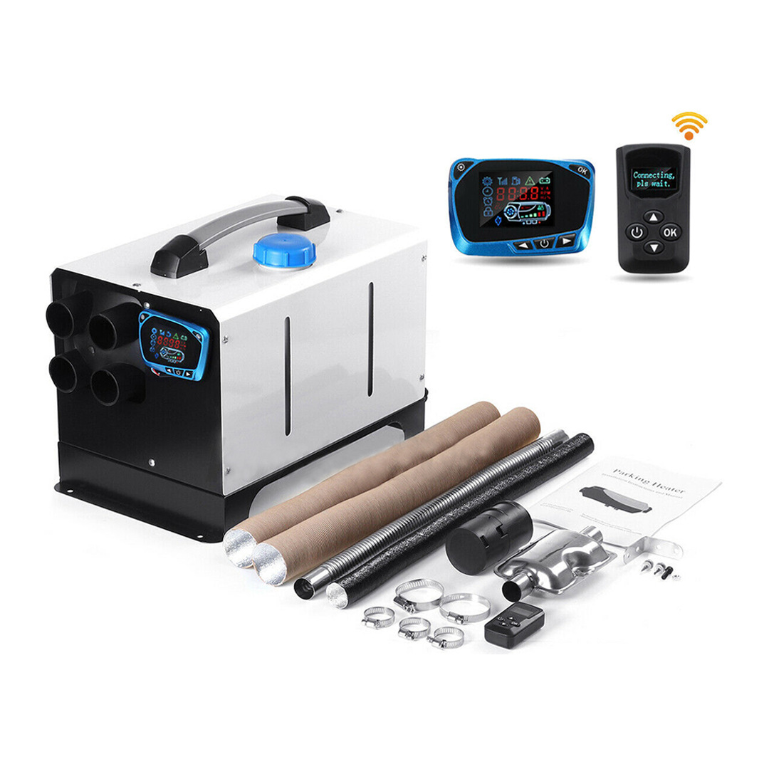 CE ROSH FCC24V12V5KW 白色方形一体式车载空气加热器柴油暖风机