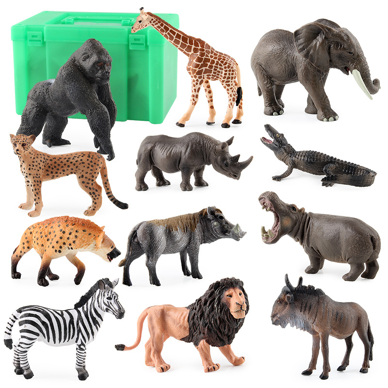 [Volver envío gratis] Africano mundo animal traje León modelo cocodrilo Tigre modelo decoración XD168-D1
