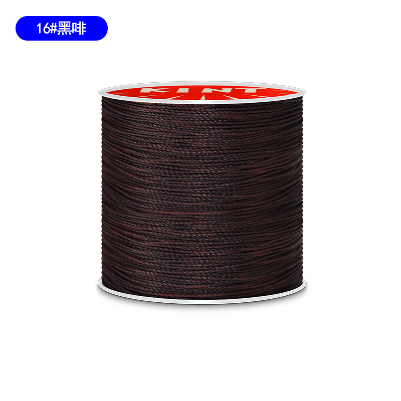 Cuerda de algodón KNT cuerda de poliéster cuerda trenzada de color hilo de cera de cuero DIY cuero hecho a mano redondo hilo de cera pulsera cuerda de cabeza