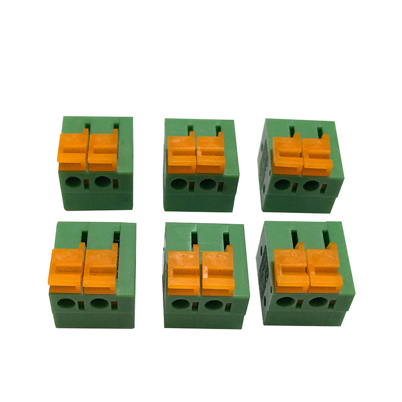厂家供应免螺丝式   间距5.08  弹簧式PCB接线端子142R