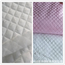 廠家直銷內枕芯加棉絎縫有線小方格面料 超聲波無線壓棉布料批發