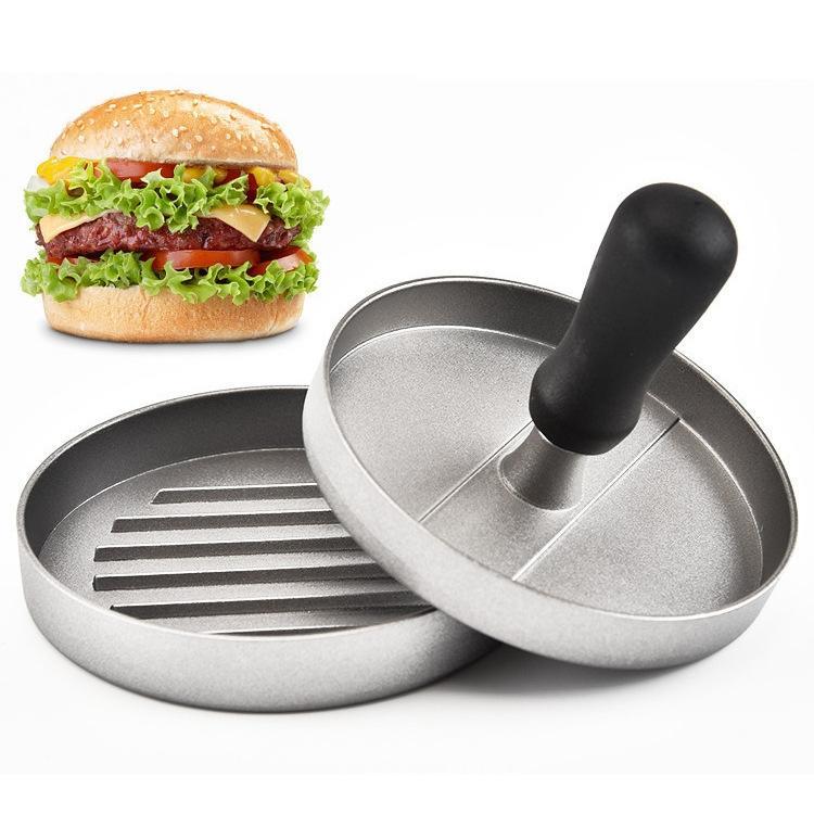 不鏽鋼漢堡包壓肉器焙模具塑料手柄壓肉器diy三明治肉夾馍壓制器