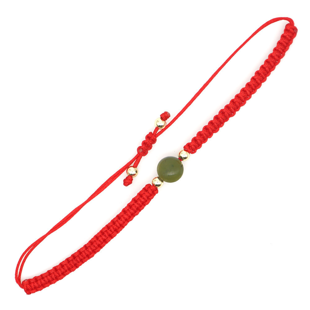 Bracelet de couple de corde rouge natal de yoga de sept chakra de fraise en pierre naturellepicture10