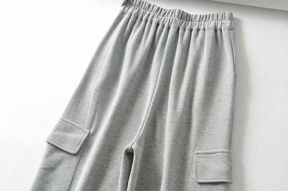 pantalones de trapeador rectos de cintura alta todo fósforo de primavera NSAC24914