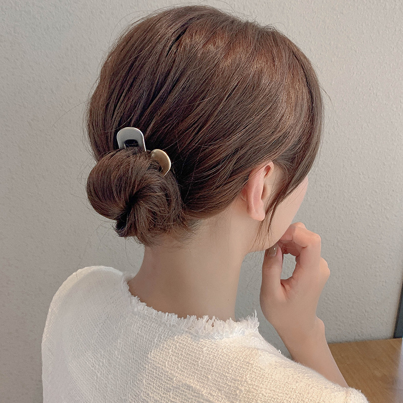 Korean simple metal U-shaped hairpin ball hairpin hair artifact Internet celebrity ins elegant modern hairpin headdress