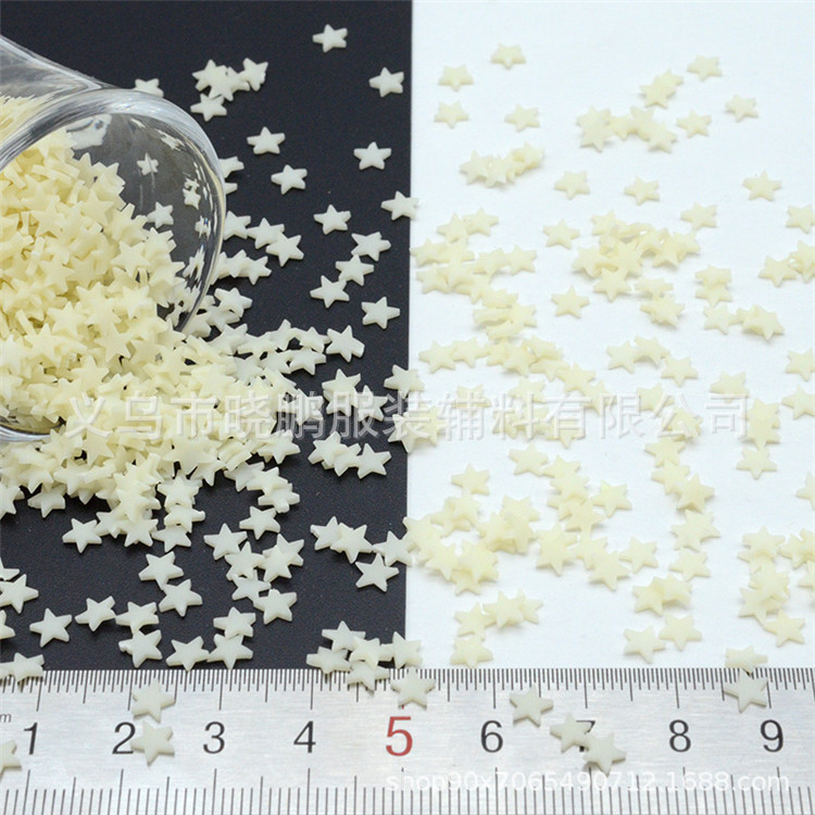 Luminous stars Moon soft pottery candy color slime filling nail art patch DIY material