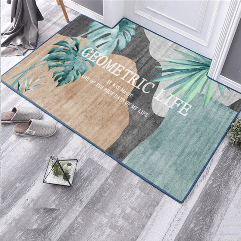 Modern Simple Light Luxury Non-slip Entrance Floor Mat Cutting and Changing Insoles Entrance Carpet Absorbent Foot Mat