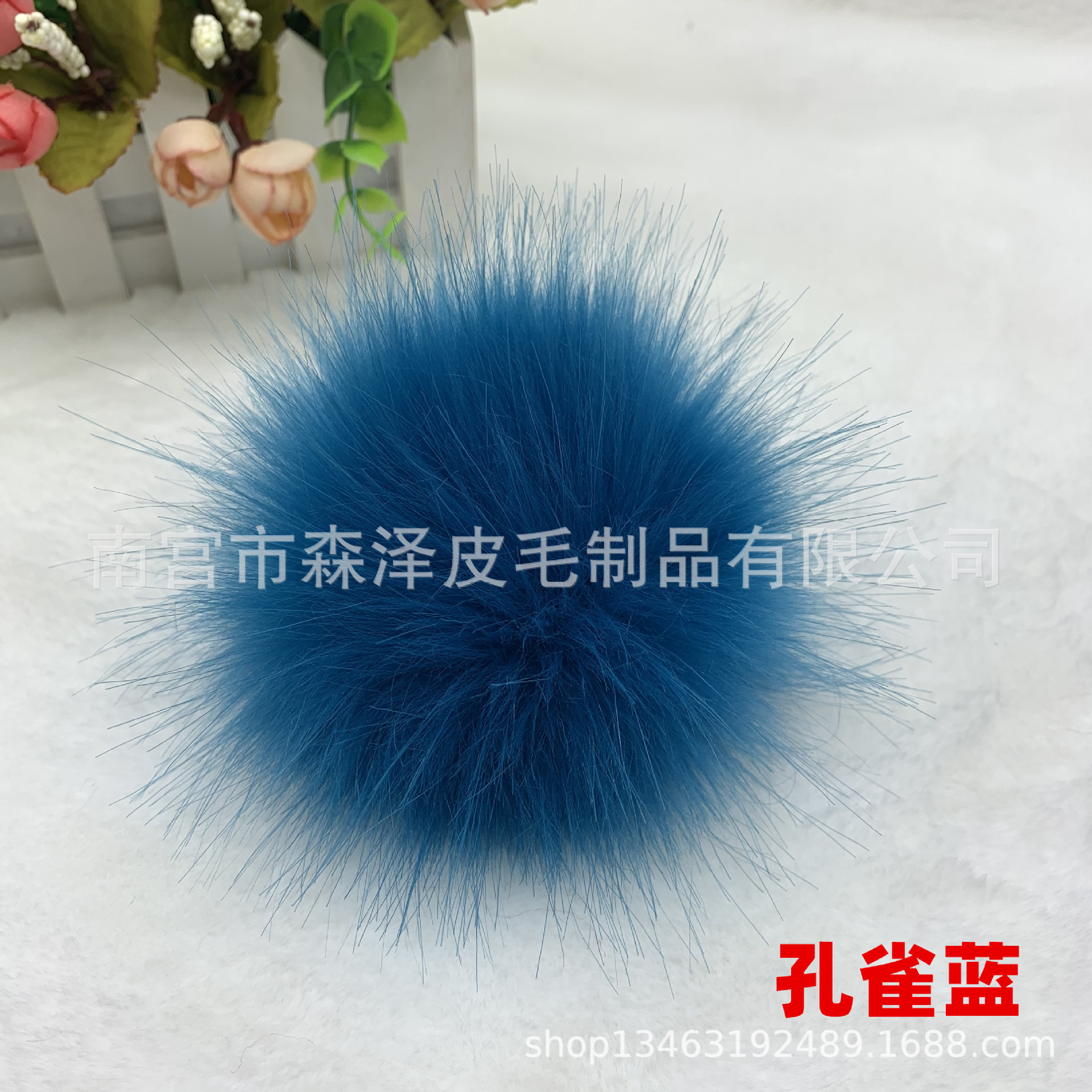 Venta caliente transfronteriza de imitación de piel de zorro de imitación de mapache de imitación de piel de conejo bola de piel sombrero colgante de color imitación de piel falsa bola