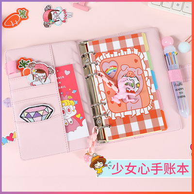 ins girl Hand books Like a breath of fresh air lovely diary Net Red suit Korean Edition Loose-leaf grid Hand books