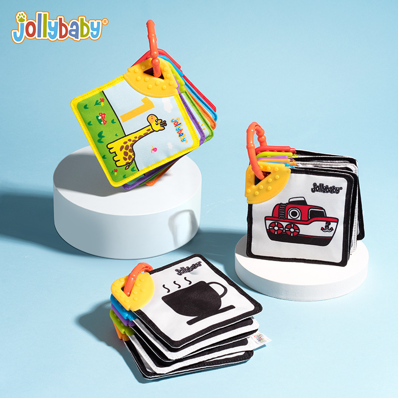 Jollybaby baby intelligence cognitive card liquid environmental protection card silicone teeth torn non-rotten book toys