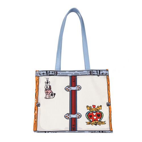 Canvas Bucket Bag 2024 Trendy Fashion Korean Style Bags Famous and Versatile Large Capacity Crossbody Bag