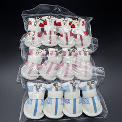 Baby shoes for small dogs, suitable for Teddy breed, pet all-season breathable soft soles, universal winter set of 4 pairs.