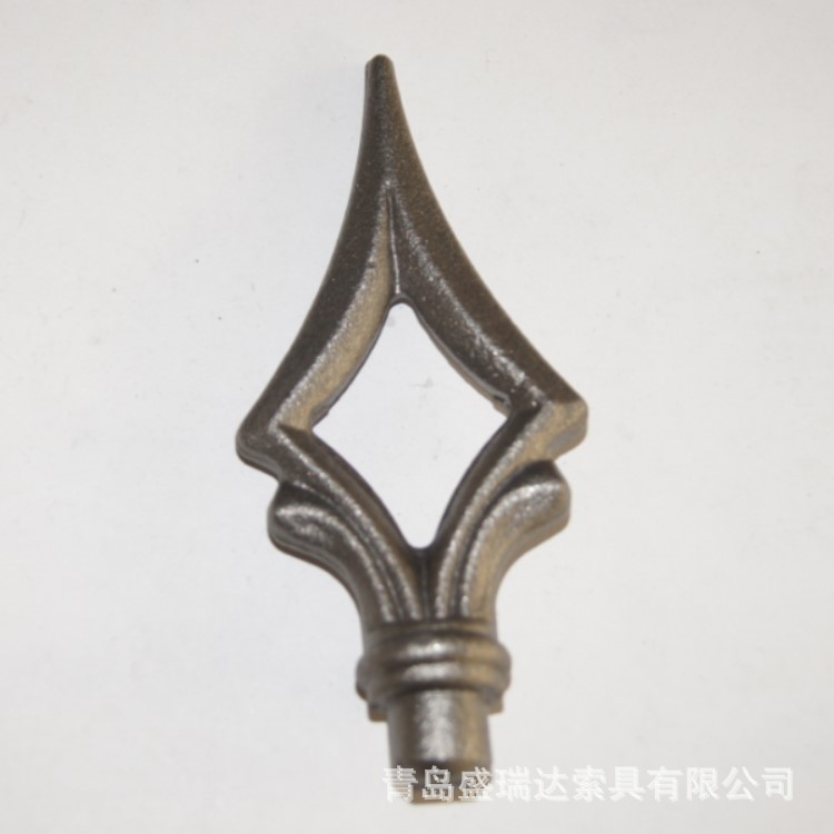厂家直销锻打围墙枪尖铁艺大门矛头装饰花铁艺护栏配件防爬尖熟铁