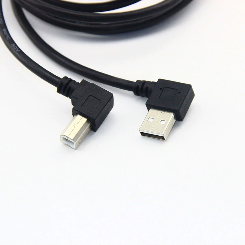 Кабель USB2.0: штекер A прямо в угловой разъём типа B (квадратный) для принтера