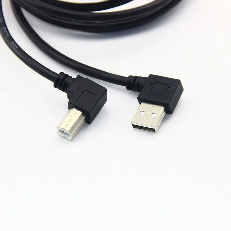 Кабель USB2.0: штекер A прямо в угловой разъём типа B (квадратный) для принтера