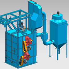 厂家供应双吊钩抛丸机支持定做机械抛丸设备封头大型吊钩式抛丸机