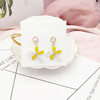 Cute fresh universal advanced earrings, flowered, internet celebrity, french style, high-quality style