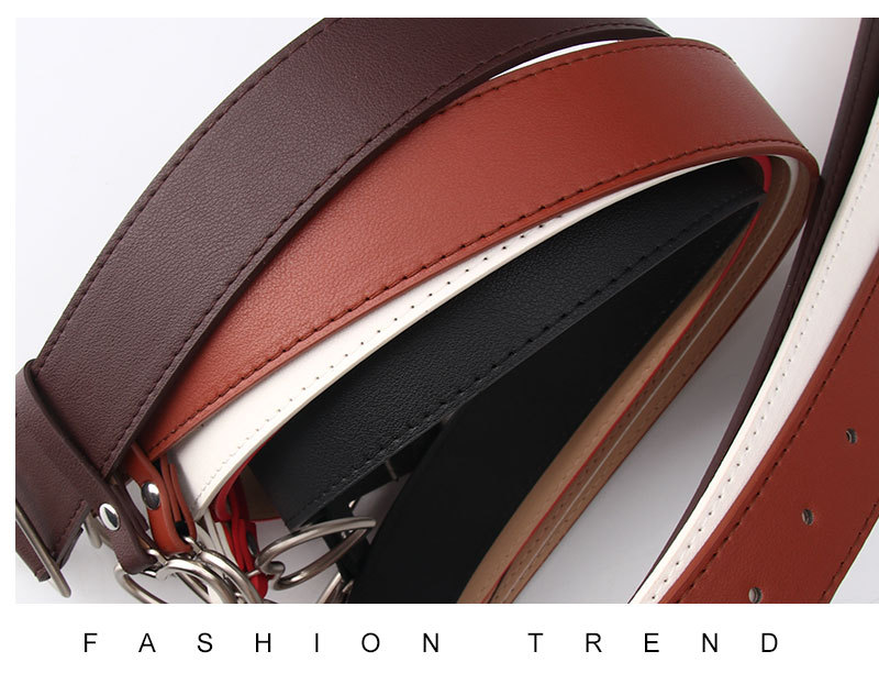 100g Weight Alloy Material Heart Pattern Women'S Gender Basic Style Coffee, White, Red, Camel, Black Color New Love Pin Buckle Belt Simple Fashion All-match Heart-shaped Hanging Decorative Women's Belt Wholesale 10