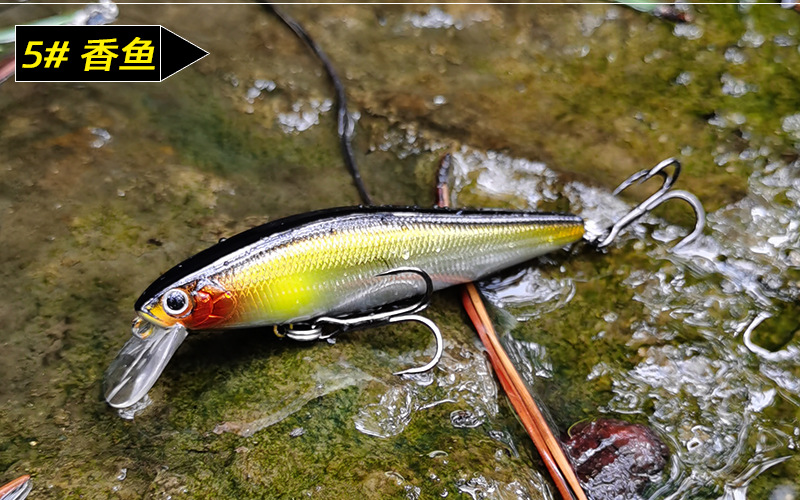 Shallow Diving Minnow Lures Sinking Hard Baits Fresh Water Bass Swimbait Tackle Gear